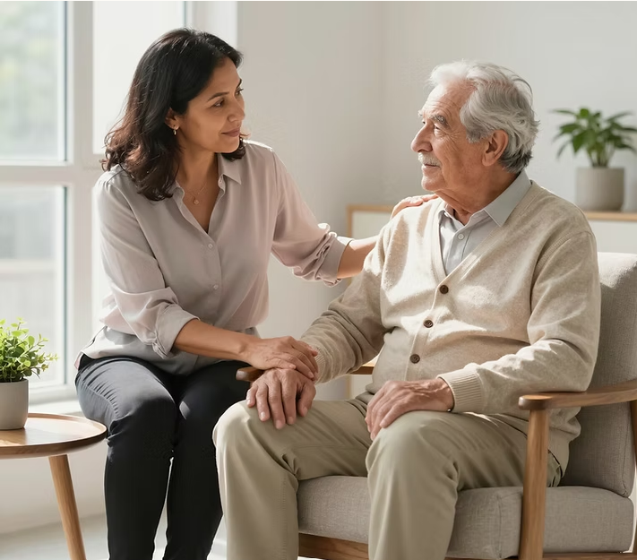 An attorney meeting with a family to discuss guardianship