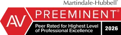 AV Preeminent, Martindale-Hubbell highest peer review rating
